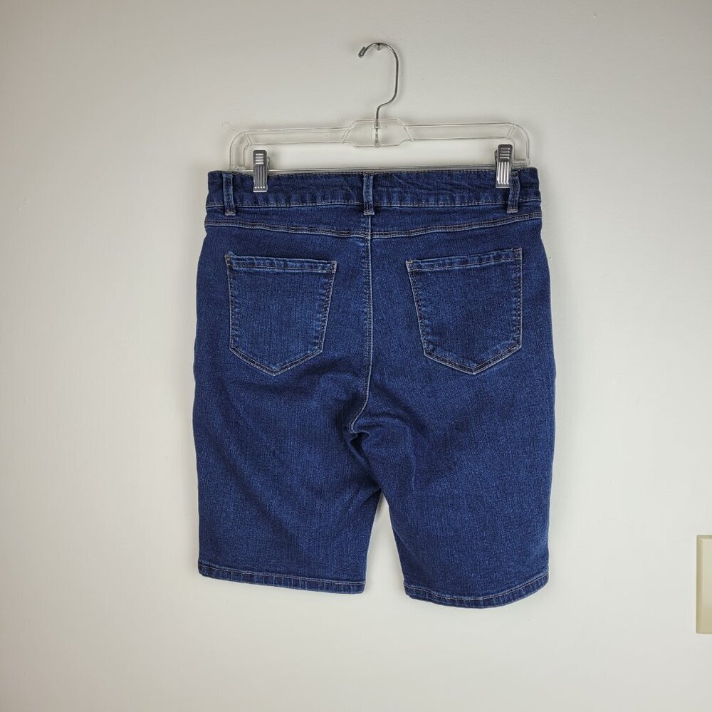 d. jeans medium denim bermuda shorts mid rise classic sporty normcore grandma 8 - Picture 2 of 10